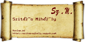 Szitás Mihály névjegykártya