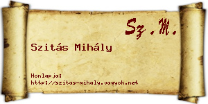 Szitás Mihály névjegykártya